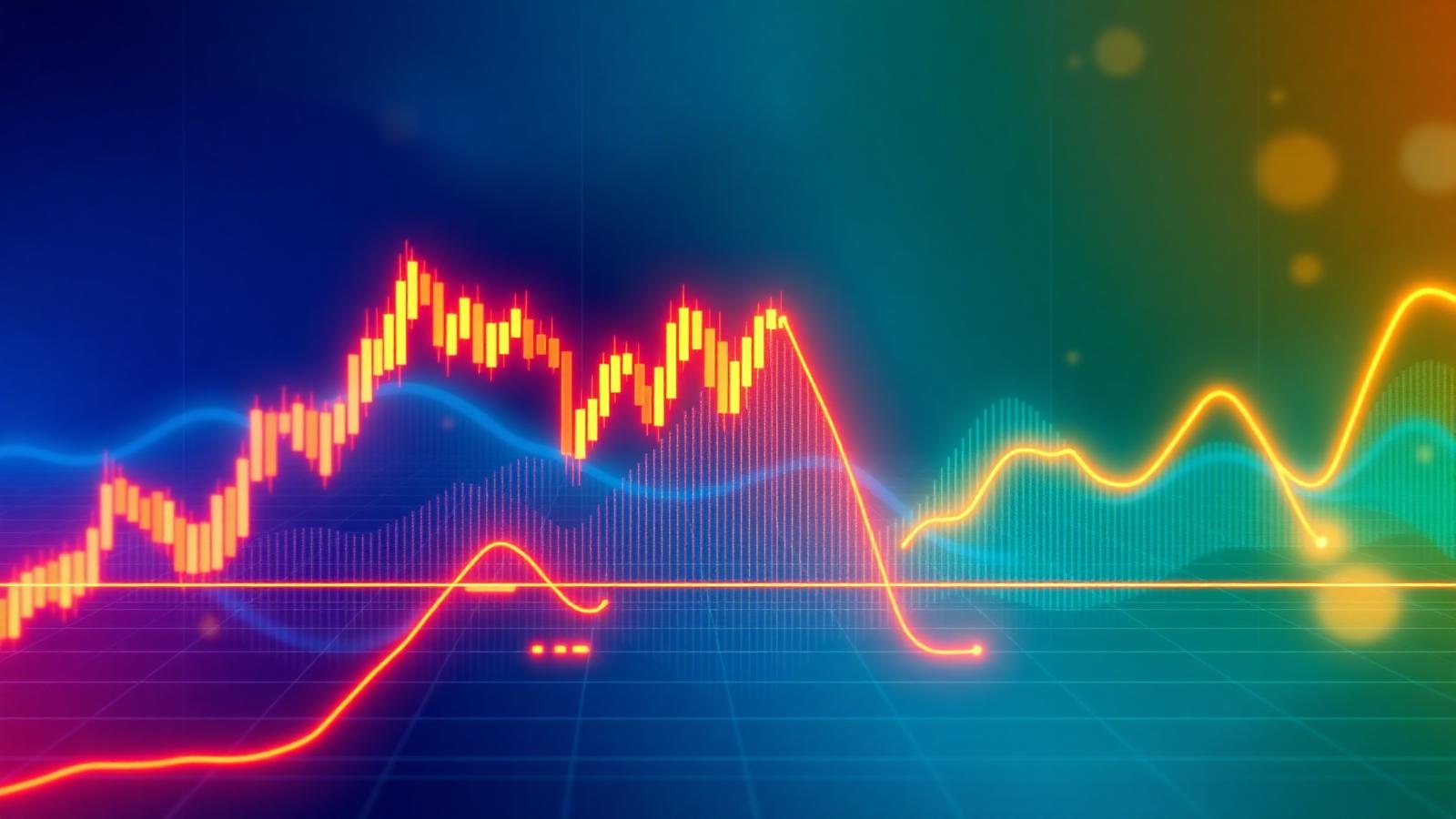 Colorful market chart visualisation